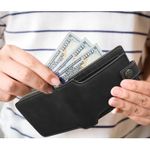 product_image_name-Fashion-1pc Men's Slim PU Credit Card Holder Wallet with Zipper Closure - Compact Change Storage, Cash & Card, Button Buckle Business Wallet Suitable for Men, Ideal Gift for Everyday Carry or Special Events-7