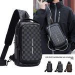 Fashion Classic Chest Crossbody Bag - Black