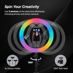 Generic Smart RL 14 Inches Led Ring Light Soft Ring Light With Adjustable Tripod Stand - Black/White - image 2