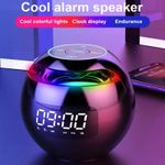 Generic LED Display Bluetooth Wireless Speaker with Digital Clock – Portable Fast Charging Mini Sound Box - Black
