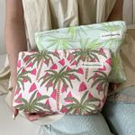 product_image_name-Generic-Large Portable Aesthetic Makeup Bag  Floral Makeup Bag  Noon Clutch Bag  Noon Clutch Bag  Hygiene Bag  Skincare Bag  Cute Makeup Bag-2