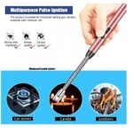 product_image_name-Generic-Rechargeable Electric Arc L-ighter Pulse I-gniter BBQ Kitchen Gas Stove Candle With Inbuilt Battery,Arc Pulse Ignition Outdoor Windproof-8