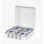 Starlux Deluxe - Durable - High Quality 4-Burner Table Top Gas Stove - White