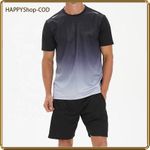 product_image_name-Fashion-Men's black and grey quick-drying sports suit - Stretchable ice-silk sports wear, suitable for running and training.-3