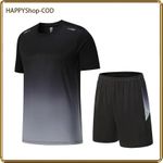 product_image_name-Fashion-Men's black and grey quick-drying sports suit - Stretchable ice-silk sports wear, suitable for running and training.-4