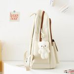 product_image_name-Fashion-5pcs Women Girls School Bag Backpack - Beige - Beige-4