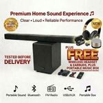 product_image_name-Generic-Complete Entertainment Bundle - Bluetooth Soundbar for TV with Subwoofer + Free Headset, Earbuds & Music Box - Clear Cinematic Sound for Home Theater, Movies & Music - BEST SELLER!!!-1