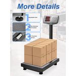 product_image_name-Generic-150Kg Foldable Double-Sided LED Display Electric Platform Scale - 6V Rechargeable Heavy Duty Scale with Power Switch SC-5 (L15.7 x W11.8 x H27.5)inch- Black-5