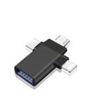 3-in-1 USB OTG Adapter Multi Connector for Android iPhone and Type-C Devices