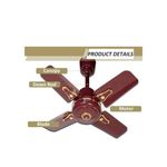Powerful 24" High Speed Ceiling Fan Short Blade - Brown - image 4