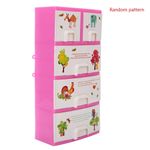 product_image_name-Generic-Printing Closet Wardrobe Cabinet Baby Toys For Barbie Doll - Pink/White-2