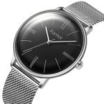 product_image_name-Fantor-WF1002G Stainless Steel Silver Watch - Black Dial-1