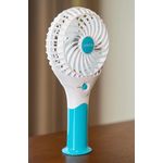 LONTOR High Speed USB Handheld Rechargeable Fan- White/Blue - image 2