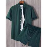 product_image_name-Generic-Men’s Striped Casual Shirt – Short Sleeve Button-Up with Lapel Neck-2