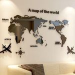 product_image_name-Generic-3D Acrylic World Map Wall Stickers European Style Crystal Mirror Wall Stickers for Office Sofa TV Background Decorative Wallpaper-2