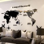 product_image_name-Generic-3D Acrylic World Map Wall Stickers European Style Crystal Mirror Wall Stickers for Office Sofa TV Background Decorative Wallpaper-3