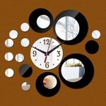 product_image_name-Generic-3D Three-dimensional Acrylic Wall Clock DIY Fashion Mirror Wall Stickers -Silver-3