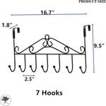 Generic Over the Door Hook,Stainless Steel Door Hanger Rack with 7 Hooks - image 2