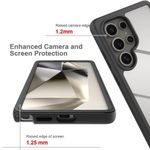 product_image_name-Samsung-Galaxy S24 Ultra High Quality 360 Degrees Shockproof Case, MAGSAFE & Wireless Charging Support With Built-In Screen Protector And Fingerprint Unlock - Black-4