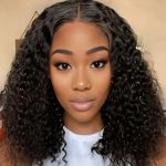 product_image_name-Generic-Curly lace closure wig, synthetic fiber hair material, 14 inches- Black-8