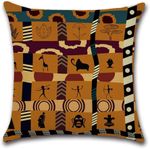 Generic 4pcs Geometric abstract retro pattern sofa pillow cover, linen, home decoration - image 3