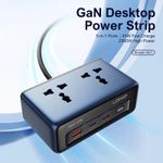 product_image_name-Ldnio-2500W High Power Desktop 2 way Power Strip with 3 USB Ports 45W Fast Charge - Dark Blue-2