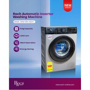 Roch RWM-06FL- B(GY) Front Load Washing Machine - Silver + 12 Months Warranty' - Silver