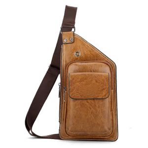 A & Shine Men's Premium Leather  Crossbody Bag - Brown