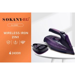 Sokany 2In1 Cordless Steam Iron Purple 2400W