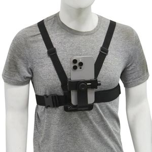 Chest Phone Clip/chest phone holder,Adjustable POV Chest Strap for GoPro & Mobile Phone, Outdoor Cycling Vlog Recording Kit
