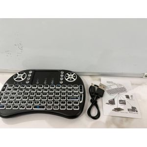 Backlit Mini Wireless Keyboard Mouse Combo-Black