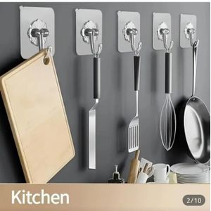 AD 6pcs Adhesive Self Stick Hook - Multicolour