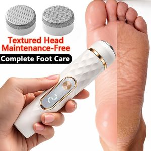 Portable Electric Foot Callus Remover: One-Touch Control, Removes Hard and Cracked Skin - Rechargeable with Replaceable Grinding Heads.