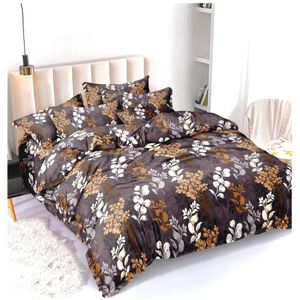 Spice Bedsheets Double Bed Size Sheet-3 pieces- Brown