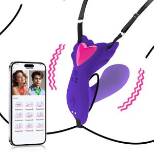 Blacka Wearable Vibrator Heart-Shaped Insertable Sex Toys App-Controlled Wireless Remote Clitorall Vibrator for Outdoor Discreet Teasing Adult Game Sex Toys G and C Spots Simultaneously