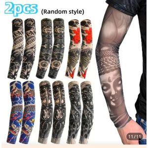 A Design 2pcs Artificial Tattoo Sleeve for Men's T - Shirt - Multicolours 