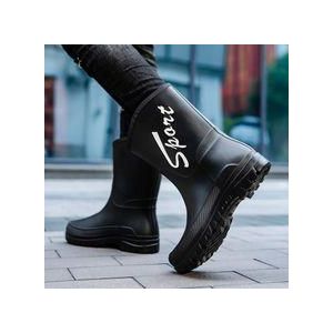 Men's mid-tube waterproof rubber rain boots, suitable for kitchen, car washing, non-slip water boots, fishing and work