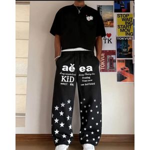 Men alphabetically pants black