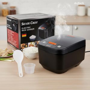 SILVER CREST 5L Smart Digital Pressure Rice Cooker  - Stainless Steel Body, Multi-Function