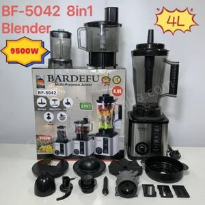 BARDEFU  8 in 1 Commercial Professional High Power Multi Purpose 9500W Blender- Black/Silver -4L