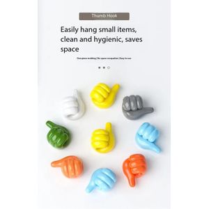 20Pcs Creative Thumb Self-adhesive Wall Hooks