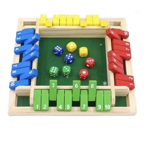Wooden dice and board game