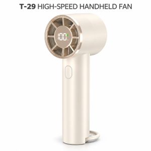 Nestio High-Speed Handheld Fan, 100-Speed Adjustable USB Rechargeable Fan with Digital Display