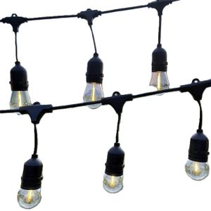 10 Lampholders Ropelight  with Bulb - Black