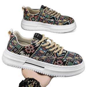 Men's Casual Canvas Sneakers Fashion Floral  Durable Streetwear Skate Shoes Outdoor Sports Breathable Board Shoe
