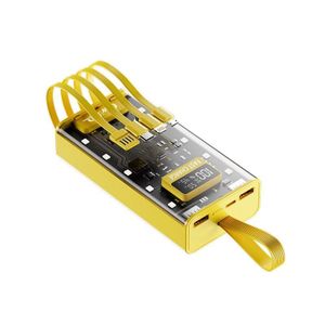 6-in-1 Fast Charging Adapter & Multi-Port USB Charging Hub- Yellow