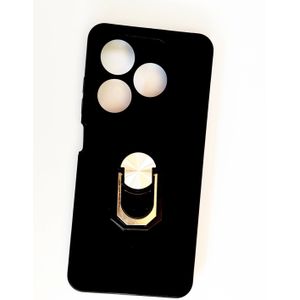 TECNO POP 8 Case Slide Window Lens Protection with Magnetic Stand Color Black 