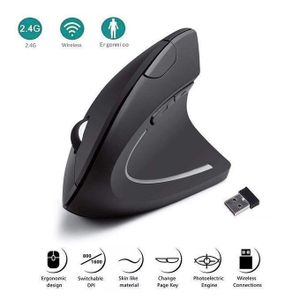 Vertical Mouse Ergonomic 2.4GHz Wireless Optical Mice 3 Adjustable DPI 800/1200/ Optical Sensor Silent Click Mouse Plug and Play Portable Mouse High Precision