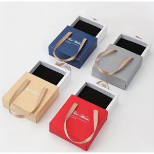 4-Piece Set Elegant Sliding Drawer Jewelry Gift Boxes – Multicolors