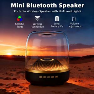 Bluetooth Speaker with FM Radio & Crystal RGB Lighting – TWS Pairing Supported